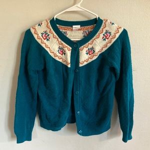 Hanna Andersson girls fair aisle cardigan size 8 $18